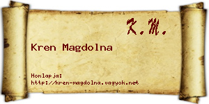 Kren Magdolna névjegykártya